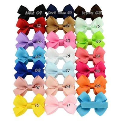 2X 2'' Hair Accessory Bow Grosgrain Ribbon Hair Bowknot With Clip For Girl Baby - Image 1 of 4