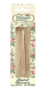 BNIB The Vintage Cosmetics Company Rose Gold Slanted Tweezers - Picture 1 of 2