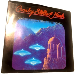 Crosby Stills & Nash 7" Record 45 & Picture Sleeve Wasted On The Way /Delta - Picture 1 of 5