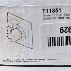 Delta T11851 Dryden 3-Setting 2-Port Diverter Trim in Chrome - Imagen 1 de 2
