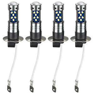 4Pcs H3 27-SMD LED Bulb XENON White 6500K Car Fog Light Lamp 12V Premium Quality - Picture 1 of 9