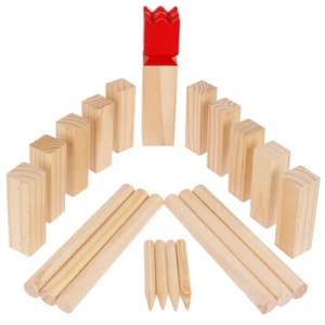 FunTomia Kubb Spiel Groß Holz Garten Schach Outdoor Schweden Wurfspiel - Bild 1 von 6