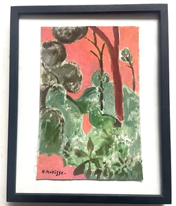 Henri Matisse Original Painting on Canvas Arte Signed Landscape Nature Trees A92 - Picture 1 of 10