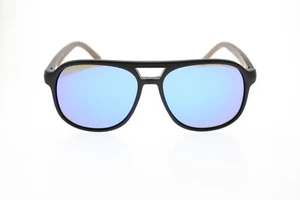 Dreamland Costa Rica Polarized Sunglasses Model:  Aviator Wood Matte Black Brown - Picture 1 of 10