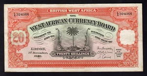 British West Africa P-8b. 1942 20 Shillings.. VF - Crisp - Imagen 1 de 2