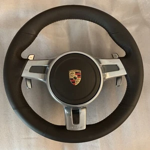 OEM Porsche Espresso Sport Design Steering Wheel - Picture 1 of 9