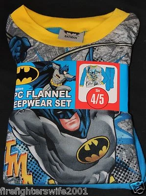 DC Comics Batman Boys 2 pc flannel sleepwear set Size 4/5 new - Image 1 of 4