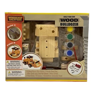Woodshop Creations~Bulldozer~Pre-cut~Pre-drilled~Build/Paint Complete Kit NEW - Picture 1 of 3