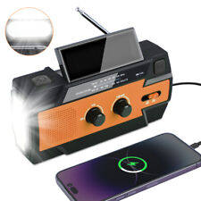 Solar Radio Kurbelradio Tragbares AM/FM LED Lampe 4000mah USB Handyladefunktion