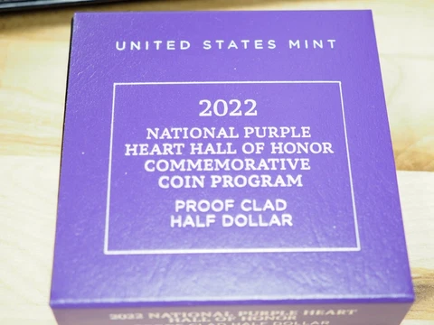 2022 National Purple Heart Hall of Honor - Proof Clad Half Dollar Cover