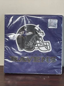 SERVILLETAS DE ALMUERZO NFL BALTIMORE RAVENS (16) ~ Suministros para fiesta de cumpleaños cena púrpura - Imagen 1 de 2