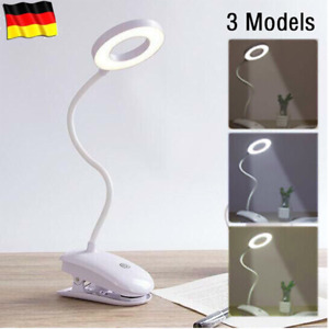 Leselampe LED Klemmleuchte USB Dimmbar Bettlampe Tischlampe Flexibel Aufladbar