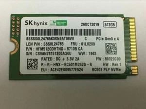 SKHynix HFM512GDHTNG-8710B CA 512GB PCIe Gen3 x4 M.2 2242 NVMe SSD - Picture 1 of 6
