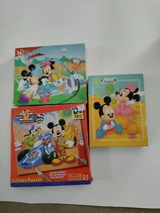Lot Of 3 Vintage Disney 63-70 Piece Puzzles Disney Babies Summer Racing Car - Picture 1 of 16