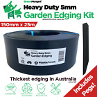 Heavyduty Garden Edging Kit 150mmx 25mx5mm With 6,10 Or 25 Pegs-recycled Plastic