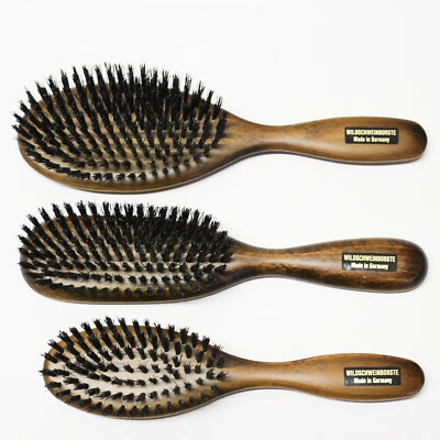 KELLER BÜRSTEN Wildschweinborstenbürste Naturhaarbürste 7 8 10 Reihen nussbraun Naturborsten