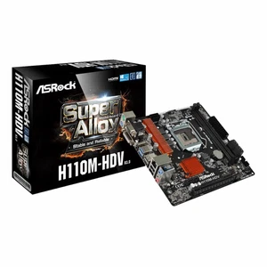 ASRock H110M-HDV R3.0 | LGA1151 | DDR4 | Intel H110 | USB 3.0 | mATX | HDMI - Afbeelding 1 van 5