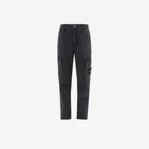 (Kids) Stone Island Patch Cargo Pants Black - 23SS - Picture 1 of 1
