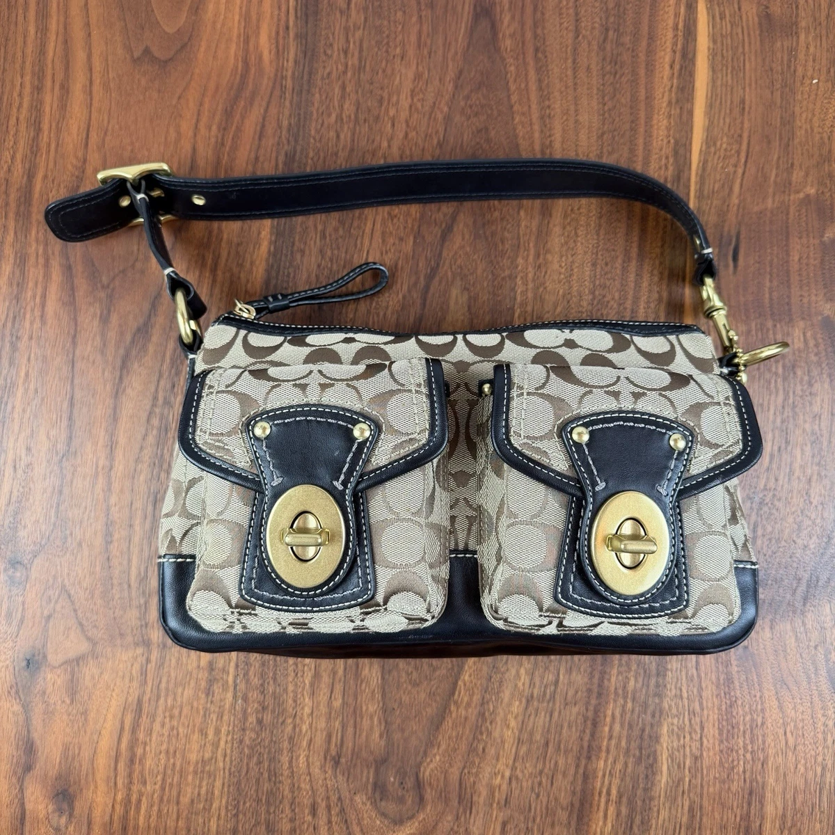 バッグ Coach Legacy Signature One Shoulder Bag Coach Legacy Signature Shoulder Bag Red Brown OS