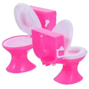 2 Piezas Mini Muñeca Inodoro Bebé Casa de Muñecas Asiento Juguete Pequeño para Muebles - Imagen 1 de 12