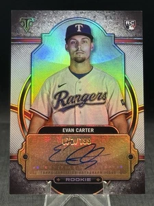2024 Topps Triple Threads Rookie Autograph #RA-EC Evan Carter Auto RC /199 Texas - Picture 1 of 2