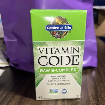 Complejo B crudo Garden of Life Vitamin Code - 120 cápsulas veganas Foto 1 de 4