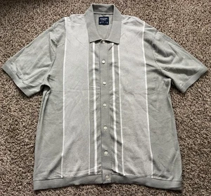 Abercrombie & Fitch Retro Stripe Knitted Button Up Shirt Mens XL - Picture 1 of 7