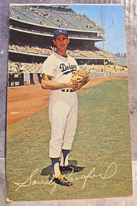 1962-65 MLB Los Angeles Dodgers Plastichrome Postcards Sandy Koufax Low Grade - Picture 1 of 4