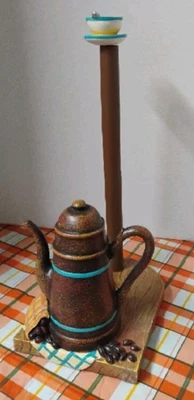 "Soporte para toallas de papel granja madera resina café casa núcleo rústico 14""" Foto 1 de 4