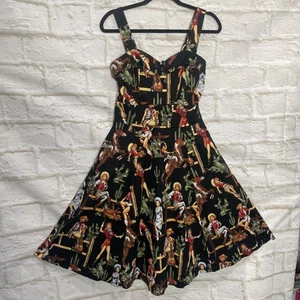 Banned Retro Vintage Print Pinup Rockabilly A-line Cowgirl Western. Size M.#P8 - Picture 1 of 22