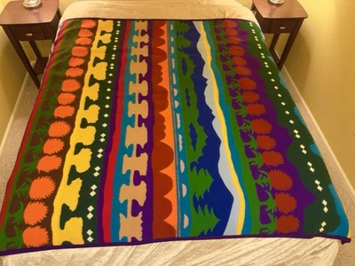 Rare Vintage Pendleton Beaver State Indian Summer Blanket Vibrant Near Mint  - Image 1 of 4