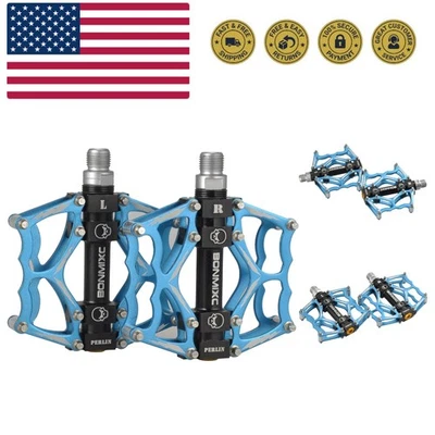 Bike Pedals 9/16" Skull Pattern Mountain Bike Pedals Sealed Bearing Bicycle P... - Image 1 of 4