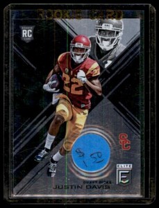 2017 Panini Elite Draft Picks Justin Davis RC USC Trojans #197