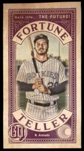 2019 TOPPS GYPSY QUEEN FORTUNE TELLER MINIS BLACK NOLAN ARENADO COLORADO ROCKIES - Picture 1 of 2