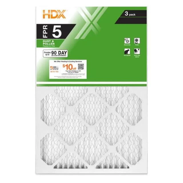 Air Filter FPR 5 16x25" Standard Pleated Air Filter - Pack of 3