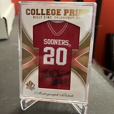 2010 SP Authentic College Pride Auto Patch Billy Sims #CP-SI Patch Auto