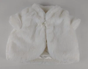 Gymboree Girls White Faux Fur Shrug/Vest 4T, Winter, Soft, Plush - Picture 1 of 4