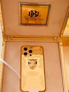Custom 24k Gold Apple iPhone 17 Pro Max Engraved Diamond Incrustations 512 GB - Picture 1 of 5