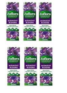 6 X 250ML Zoflora Midnight Blooms , Concentrated 3-in-1 Multipurpose - Picture 1 of 6