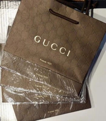 Bolsa de regalo de compras de papel GUCCI - Nueva envuelta 9x6,7x2,5 [CAJA DE 50 BOLSAS] Foto 1 de 4