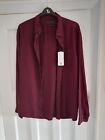 M&S MEN'S LONG SLEEVE SHIRT IN SOFT TENCEL MATERIAL LARGE IN PLUM. NEW WITH TAGS