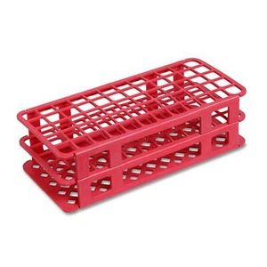 Test Tube Rack, Plastic, 16mm, 60 Holes, Red, Karter Sci 207J1 (Pack 50) - Picture 1 of 2