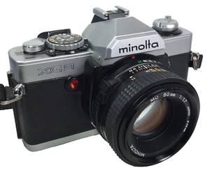 Minolta XG9 analoge Spiegelreflexkamera 35 mm mit 50 mm Objektiv neue Batterien FUNKTIONIEREN - Bild 1 von 24
