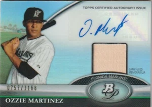 2011 Bowman Platinum Oscar Martinez Florida Marlins GU-Autograph Auto Card - Picture 1 of 1