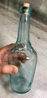 Antique Victorian Civil War Era Catsup Ketchup Condiment Bottle Applied Lip Aqua