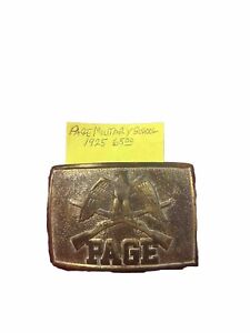 Page Military School Buckle