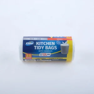 Xtra Kleen Bin Liner Kitchen Tidy Garbage Bag with Handle, White, Small, 12 L... - Picture 1 of 12