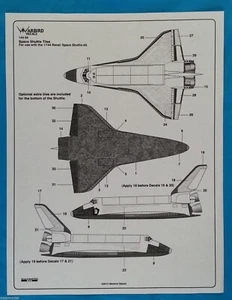 Warbird 1/144 Space Shuttle Tile Decals 14404 For Revell - Picture 1 of 2