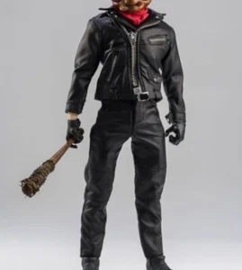 1/12 Male Black Punk Motorcycle Leather Jacket+Pants Model for 6" Figure Body - Picture 1 of 9