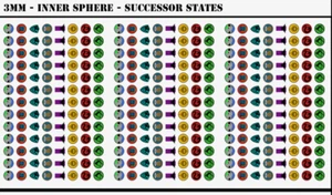 Battletech Std Waterslide Decals - 3mm Successor States - Picture 1 of 1